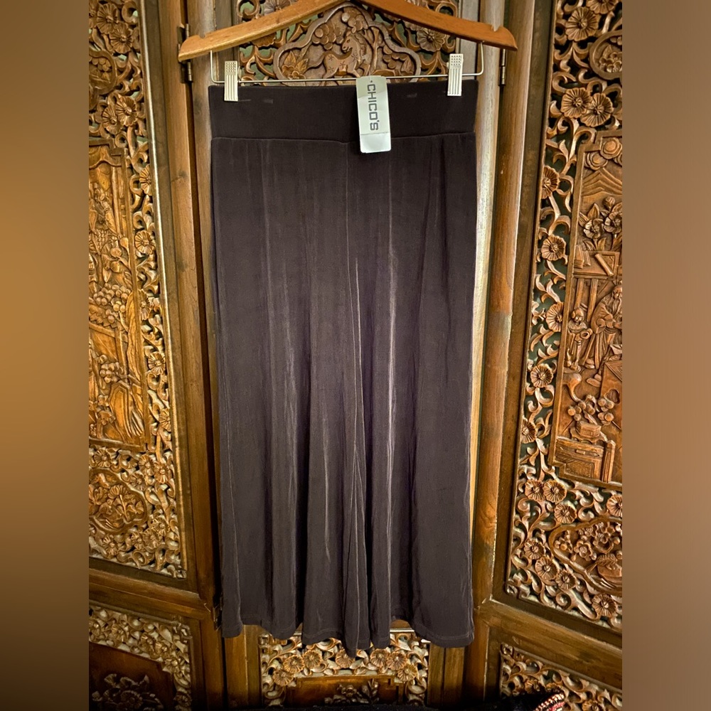 🤎 CHICO’S Fantastia Cropped Palazzo Travelers Pant ~ NWT ~ 0 small